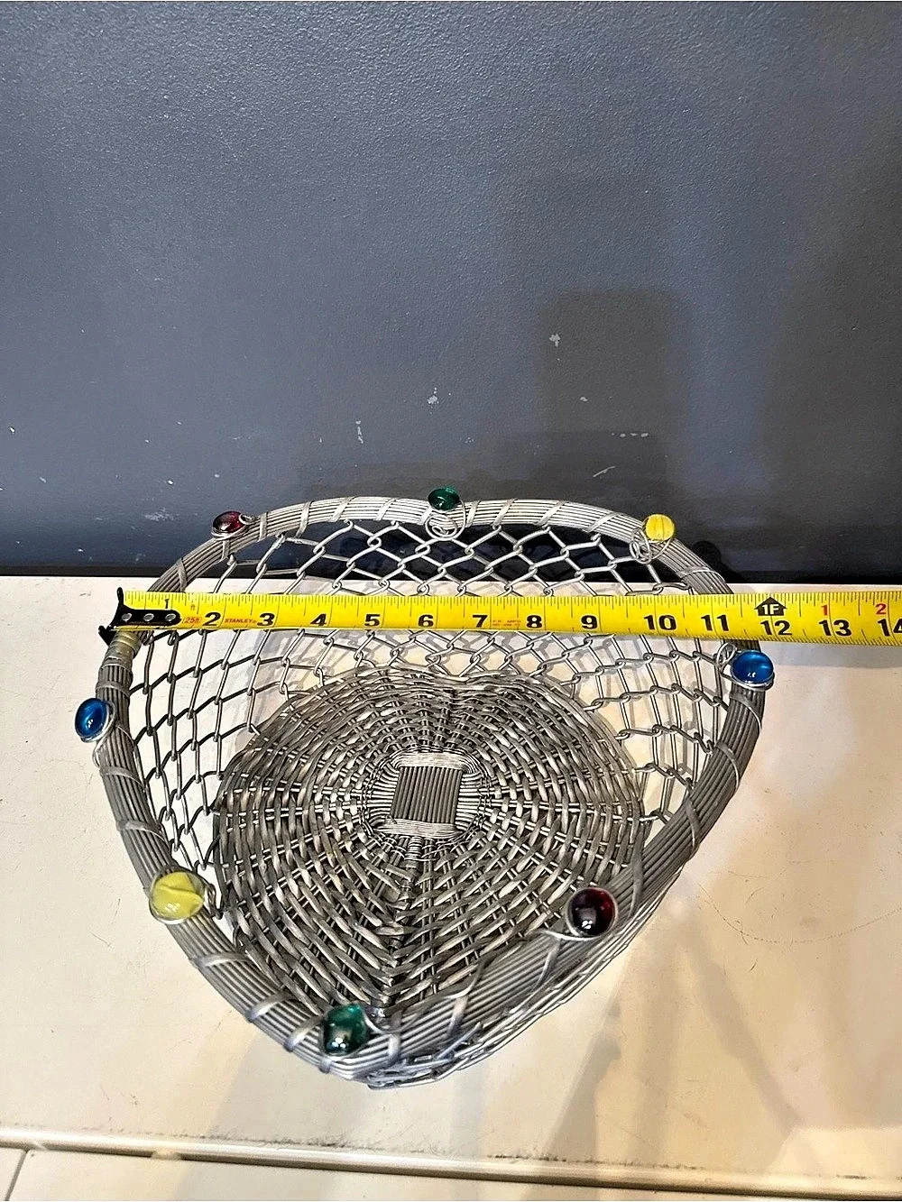 Dary Rees Original Wire Basket Set in Silver & Blue